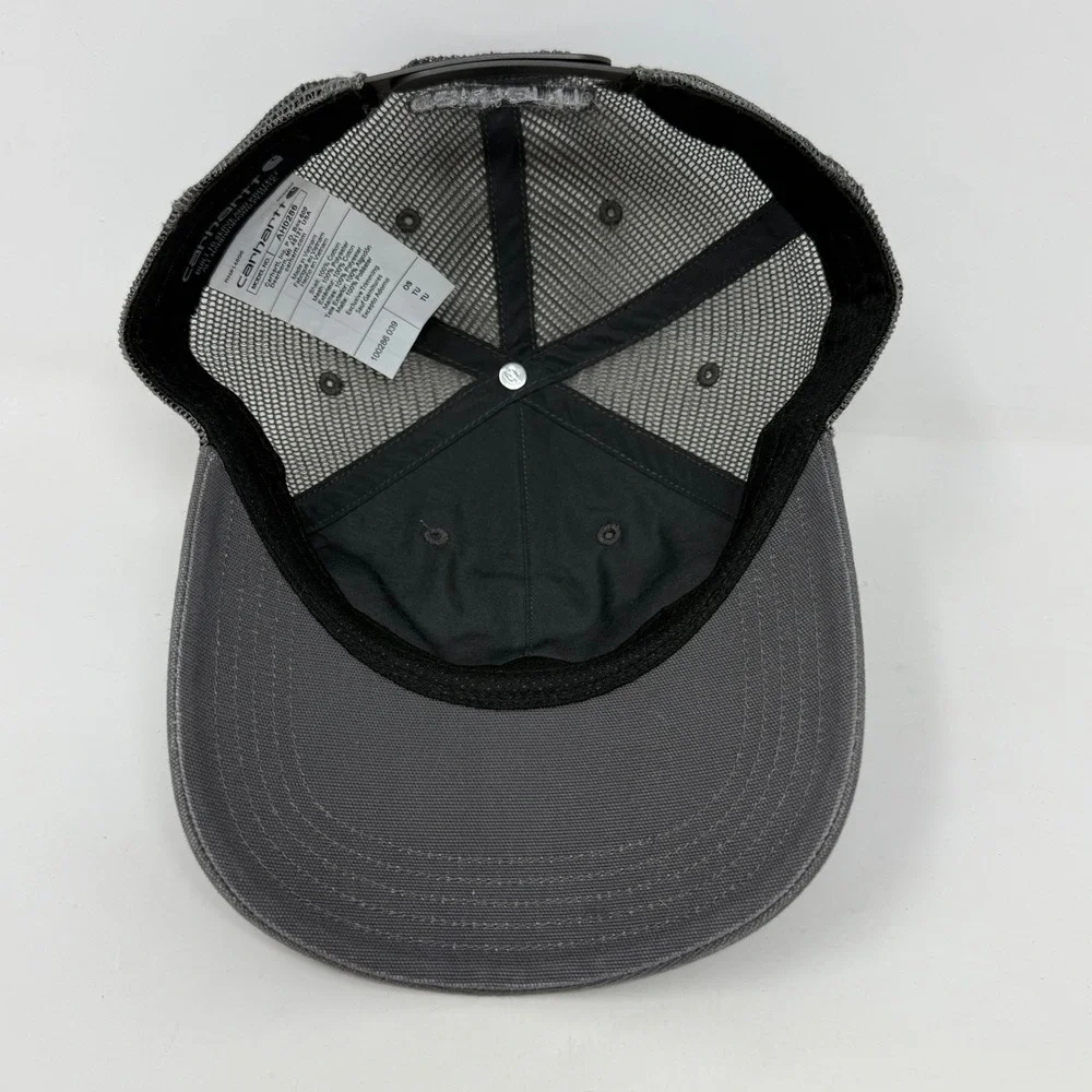 Carhartt Buffalo Mesh-Back Trucker Hat Shadow Grey AH0286‎ Adjustable Snapback